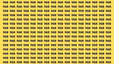 Jika kamu merasa memiliki mata yang tajam, cobalah untuk menemukan angka 998 dalam kumpulan angka yang sama 968 ini.