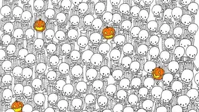 Tes Ilusi Optik Tersulit: Temukan Hantu yang Bersembunyi di antara Tengkorak pada Gambar Halloween Ini!