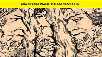 Tes Penglihatan: Ada Berapa Jumlah Wajah pada Ilusi Optik Ini? Fokuslah dan Jawab dalam Waktu 10 Detik
