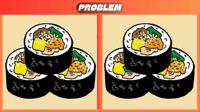 Tes Penglihatan: Coba Temukan 3 Perbedaan pada Sushi Ini untuk Menguji kejelian Mata Kamu