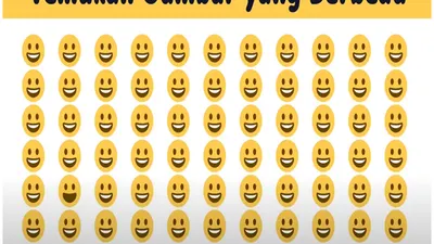 Tes Penglihatan: Temukan 1 Gambar Emoji Berbeda di Antara yang Lain dalam Waktu 15 Detik! Bisa?