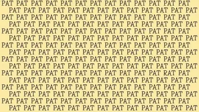 Tes Penglihatan: Yuk Cari Kata RAT dalam Kumpulan Kata PAT, Uji Seberapa Fokus Mata Kamu!