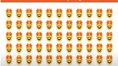 Tes penglihatan dalam artikel ini menggunakan kumpulan gambar emoji dengan bintang tetapi ada satu yang berbeda.