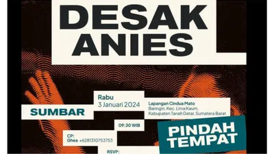 Acara Desak Anies Baswedan DIbatalkan Sepihak