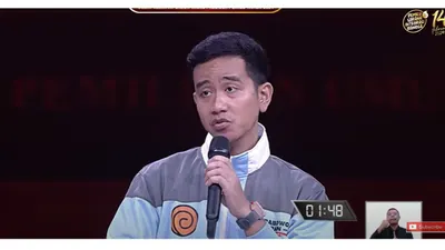 Cawapres No Urut 2 Gibran Rakabuming | Selain keluar dari podium, Gibran Rakabuming juga diduga melanggar aturan debat yang lain, yakni menggunakan istilah yang tidak dimengerti.