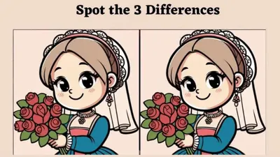 Tes IQ: Coba Cari 3 Perbedaan pada Gambar Pengantin Cantik Ini