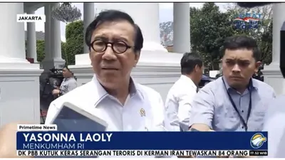 Menteri Hukum dan Hak Asasi Manusia (Menkumham) Yasonna Laoly