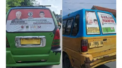 Supir Angkot Mengaku Terpaksa Pasang Stiker Pasangan Ganjar Pranowo-Mahfud MD