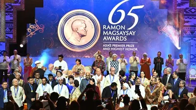 Para penerima penghargaan Ramon Magsaysay 2021 yang penyerahannya sempat tertunda akibat pandemi. 