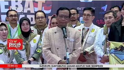 Menkopolhukam sekaligus Cawapres No Urut 3, Mahfud MD