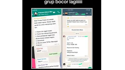 GEGER! Diduga Chat Grup Tim Kemenangan Prabowo Subianto-Gibran Rakabuming Bocor, Isinya Membagongkan Minta Pendukung Lakukan Ini