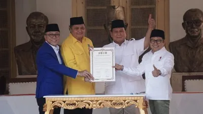 TOK! PAN, Golkar dan PKB Resmi Dukung Prabowo Subianto di Pilpres 2024