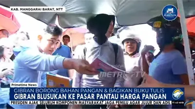 Gibran Rakabuming blusukan ke Pasar Tradisional Batu Cermin