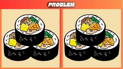 Soal Tes Ilusi Optik: Coba Temukan 3 Perbedaan Gambar Sushi dalam 15 Detik!
