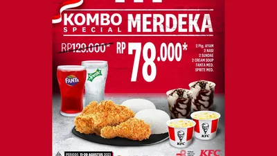 Diskon dan Promo dalam Rangka 17 Agustus, Yuk Simak dan Catat Ada Apa Saja yang Bisa Menghemat Keuangan! (INstagram KFC)