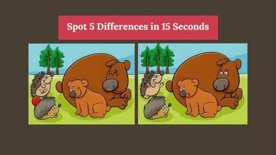 Tes IQ: Temukan 5 Perbedaan pada Gambar Kumpulan Hewan Ini, Asah Observasi Kamu!