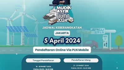 Informasi pendaftaran mudik asyik bersama PLN. 