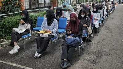 SNPMB di Kampus Universitas Pendidikan Indonesia (UPI), Jalan Setiabudhi, Bandung.