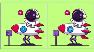 Tes IQ: Temukan 3 Perbedaan pada Gambar Astronot Ini