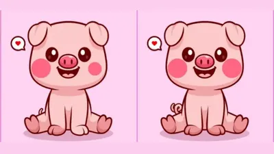 Kali ini tantangan tes IQ berupa mencari perbedaan dari kedua gambar babi yang lucu dan menggemaskan. Cobalah jawab dengan benar.