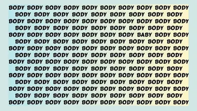 Tes Penglihatan: Cari Kata BABY dalam Kumpulan Kata BODY