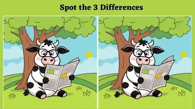 Tes IQ: Suka Tantangan? Yuk Coba Latih Kemampuan Observasi, Cari 3 Perbedaan pada Gambar Sapi Ini!