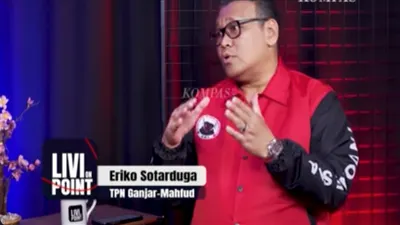 TPN Ganjar-Mahfud Eriko Sotarduga tak menampik bahwa memang benar sudah ada pembicaraan soal wacana koalisi Anies-Ganjar secara pribadi.