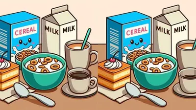 Tes IQ: Temukan 3 Perbedaan dalam Gambar Item Sarapan dalam 18 Detik