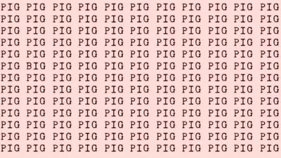 Tes IQ: Temukan Kata BIG di Antara Kata PIG