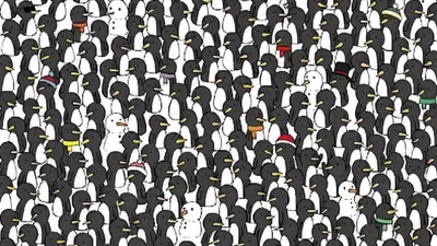 Tes Ilusi Optik: Temukan 3 Kucing dalam Kumpulan Penguin