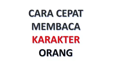 Ilustrasi Cara Membaca Karakter Orang