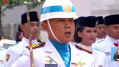 Kapten Mar Ganteng Prakoso, Komandan Kompi Paskibraka pada Upacara HUT RI Ke-78 di Istana Negara