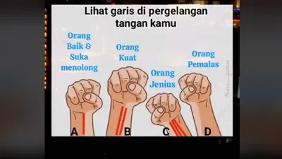 Lantas bagaimana Kita dapat melihat kepribadian seseorang hanya melihat garis di pergelangan tangannya saat mengepal?