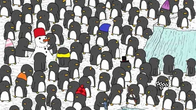 Tes Penglihatan: Asah Kejelian Mata Kamu, Coba Temukan Secangkir Coklat Panas Di Antara Kumpulan Penguin