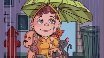Temukan 1 Tulang yang Tersembunyi Dalam Gambar Gadis, Kucing, dan Anjing Ini