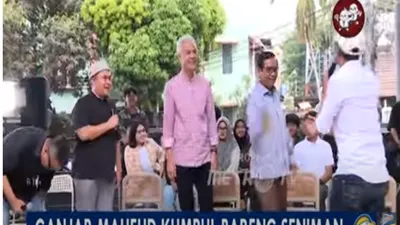 Ganjar Pranowo-Mahfud MD Ngopi Bersama Seniman di Jakarta Selatan, Bahas Soal Industri Kreatif 