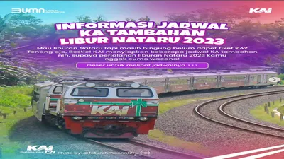 Mau Liburan Nataru 2023 di Bulan Desember Naik Kereta Api? Ada Jadwal KA Tambahan! 