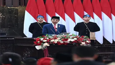 Presiden Jokowi membacakan pidato keterangan pemerintah atas RUU APBN tahun 2024