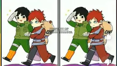 Tes IQ: Temukan 5 Perbedaan dalam Gambar Rock Lee dan Gaara Tokoh Anime Naruto dalam Waktu 10 Detik! Bisa?