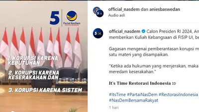 Anies Baswedan menejelaskan pemberantasan korupsi di FISIP UI