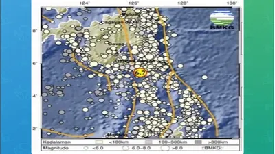 Gempa Bumi Sulawesi Utara Kembali Terjadi di Dekat Pulau Karatung Sebesar 6,7 Magnitudo, Tidak Tsunami (BMKG)