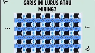 Tes Ilusi Optik: Garis Dalam Warna Biru Sebenarnya Miring Atau Lurus, Yakin Kamu Berani Coba? (Tiktok @brahimmasran)