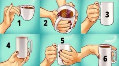 Illustrasi. Kepribadian Diri Berdasarkan Kebiasaan Cara Pegang Gelas