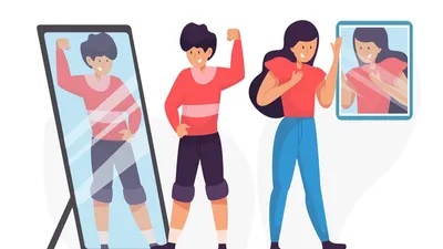 Ilustrasi kepribadian narsistik.