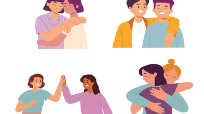 Ilustrasi memaafkan orang lain berdasarkan kepribadian MBTI.
