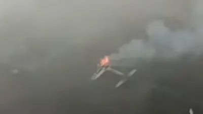 Pesawat TNI jatu di Pasuruan. (instagram @seputar_pasuruan)