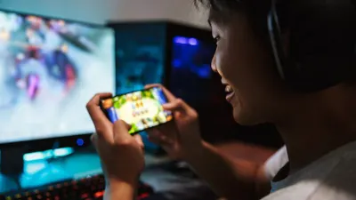 Ilustrasi bermain game