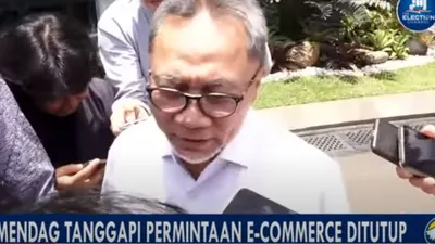Menteri Perdagangan Zulkifli Hasan Menanggapi Permintaan Pedagang Tanah Abang yang Ingin E-Commerce Ditutup