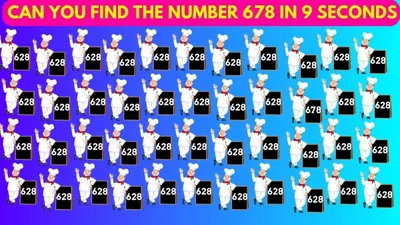 Cobalah jawab dengan teliti dan benar. Pada tes penglihatan ini kamu diminta untuk menemukan angka 678 di antara 628.