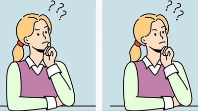 Tes IQ: Ada 3 Perbedaan pada Gambar Gadis Sedang Berpikir Ini, Kamu Bisa Menemukannya? Coba Fokuskan Matamu